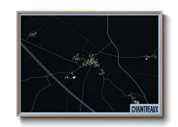 Une affiche de carte sur Chaintreaux