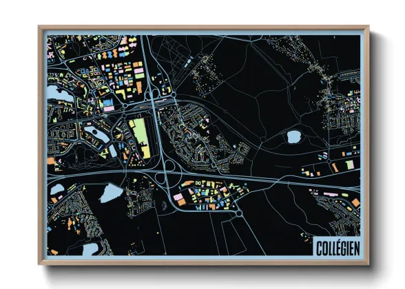 Une affiche de carte sur Collégien