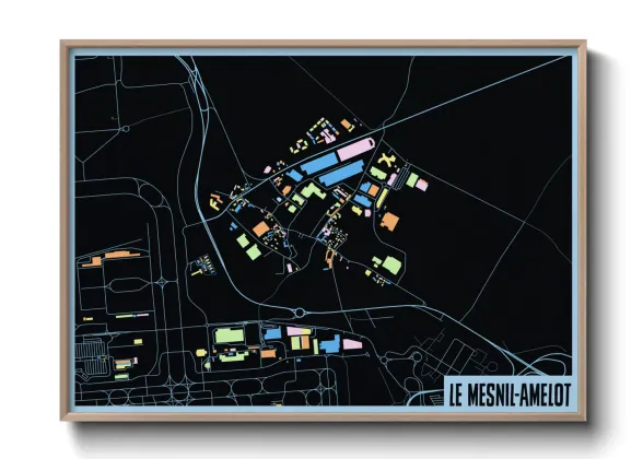 Une affiche de carte sur Le Mesnil-Amelot