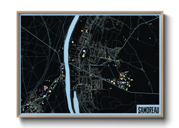 Une affiche de carte sur Samoreau