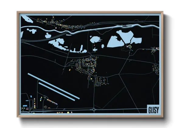 Une affiche de carte sur Glisy