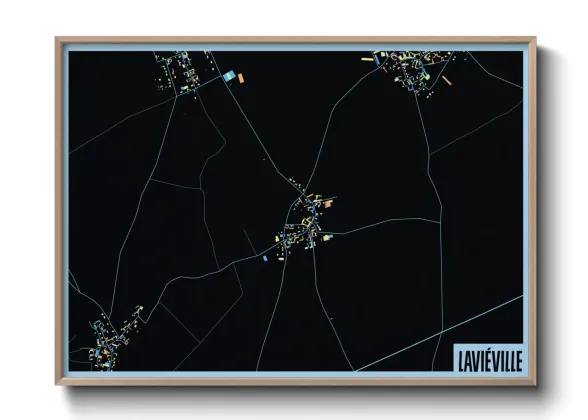 Une affiche de carte sur Laviéville