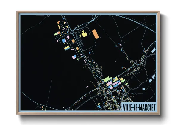 Une affiche de carte sur Ville-le-Marclet