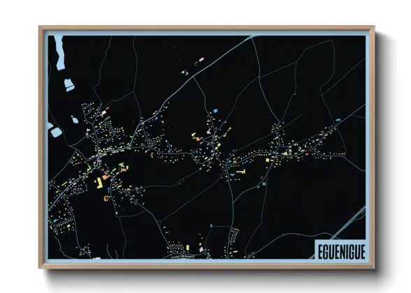 Une affiche de carte sur Eguenigue