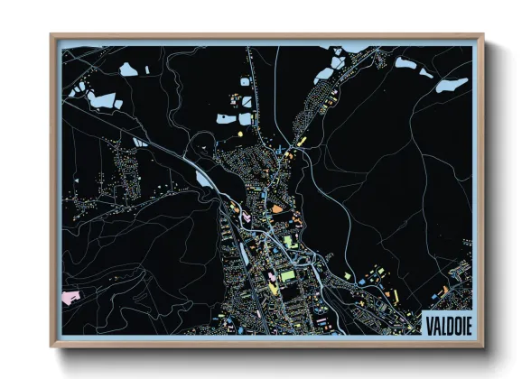 Une affiche de carte sur Valdoie