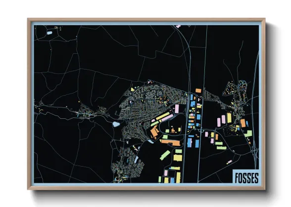 Une affiche de carte sur Fosses