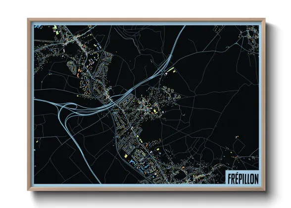 Une affiche de carte sur Frépillon