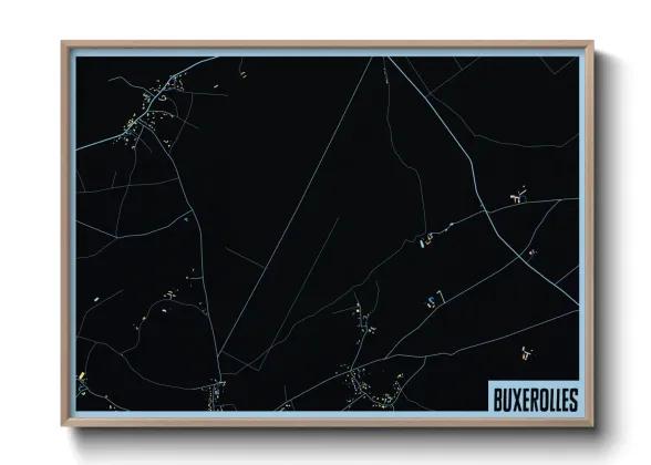 Une affiche de carte sur Buxerolles