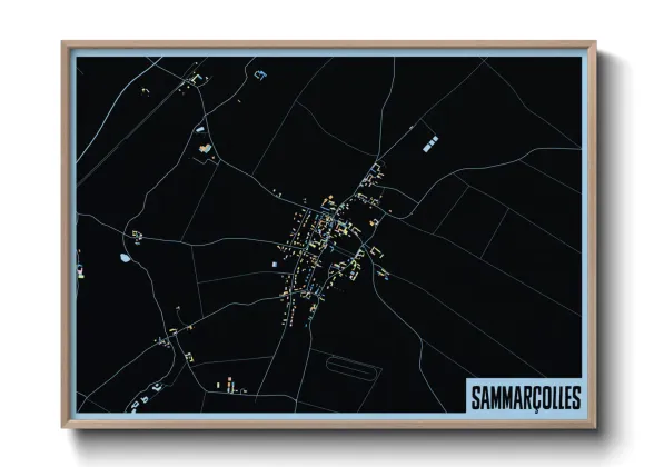 Une affiche de carte sur Sammarçolles