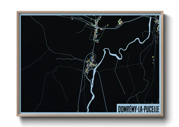 Une affiche de carte sur Domrémy-la-Pucelle