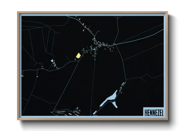 Une affiche de carte sur Hennezel