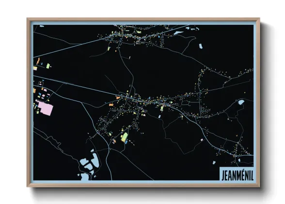 Une affiche de carte sur Jeanménil