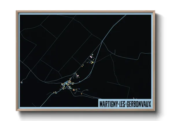 Une affiche de carte sur Martigny-les-Gerbonvaux