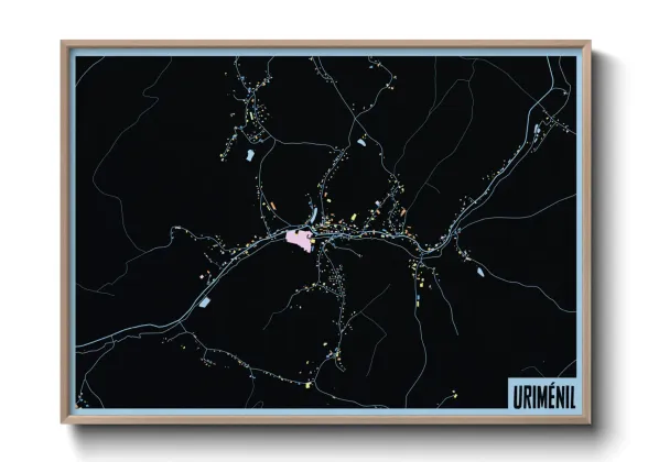 Une affiche de carte sur Uriménil