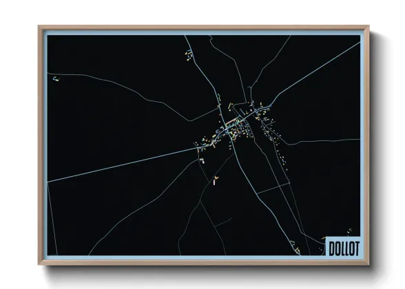 Une affiche de carte sur Dollot