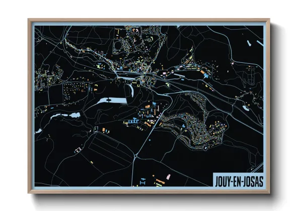 Une affiche de carte sur Jouy-en-Josas