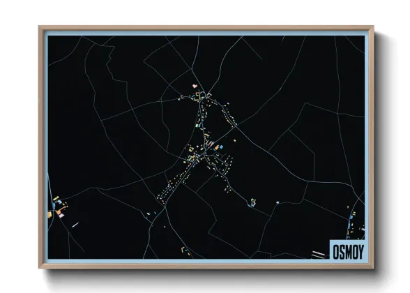 Une affiche de carte sur Osmoy