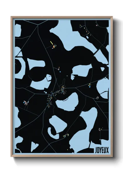 Une affiche de carte sur Joyeux