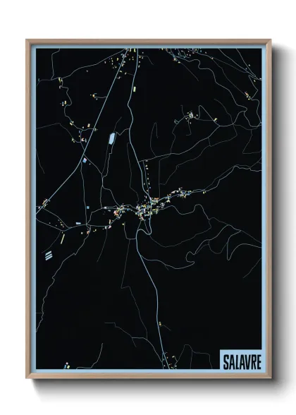 Une affiche de carte sur Salavre