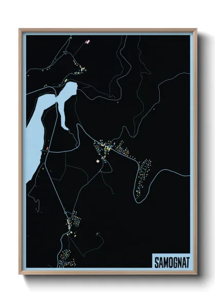 Une affiche de carte sur Samognat