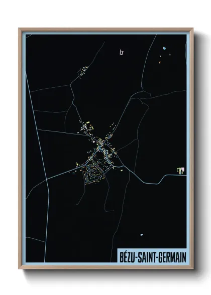 Une affiche de carte sur Bézu-Saint-Germain