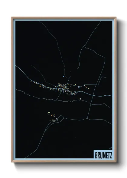 Une affiche de carte sur Brumetz