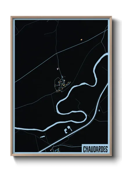 Une affiche de carte sur Chaudardes