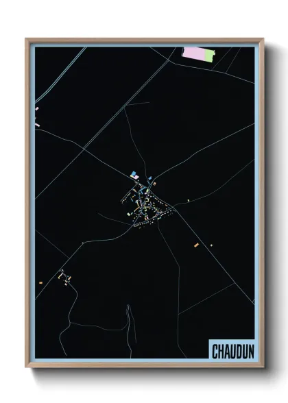 Une affiche de carte sur Chaudun
