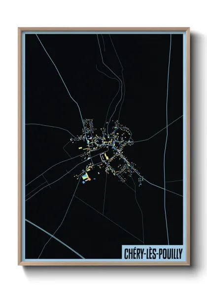 Une affiche de carte sur Chéry-lès-Pouilly