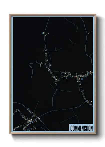 Une affiche de carte sur Commenchon