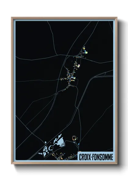 Une affiche de carte sur Croix-Fonsomme
