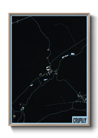 Une affiche de carte sur Crupilly