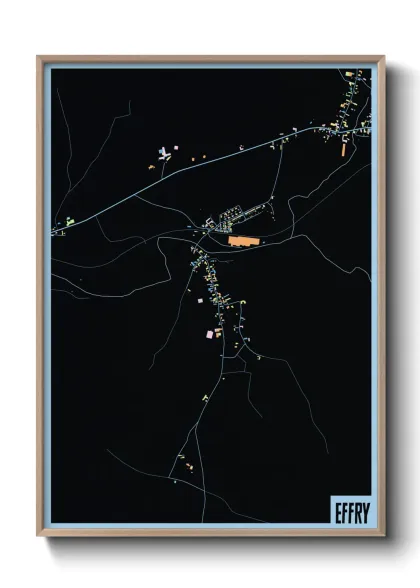 Une affiche de carte sur Effry