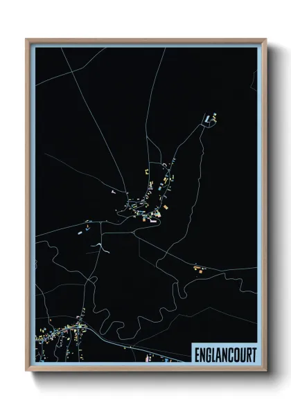 Une affiche de carte sur Englancourt
