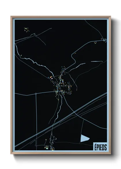 Une affiche de carte sur Épieds