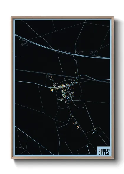 Une affiche de carte sur Eppes