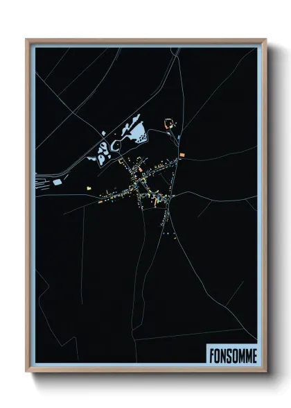 Une affiche de carte sur Fonsomme