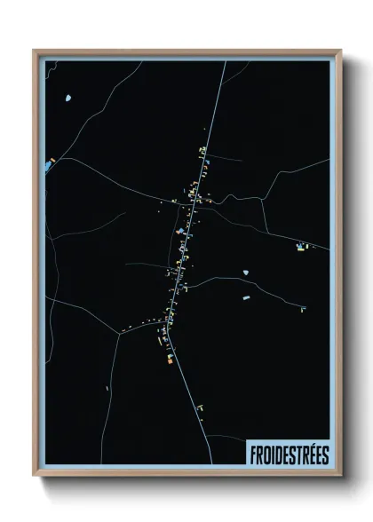 Une affiche de carte sur Froidestrées