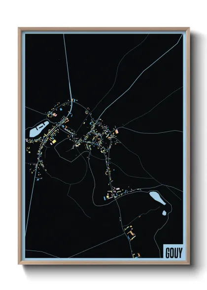 Une affiche de carte sur Gouy