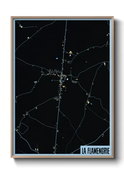 Une affiche de carte sur La Flamengrie