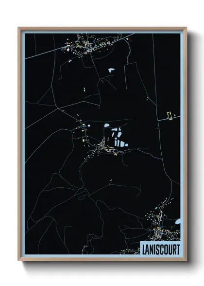Une affiche de carte sur Laniscourt