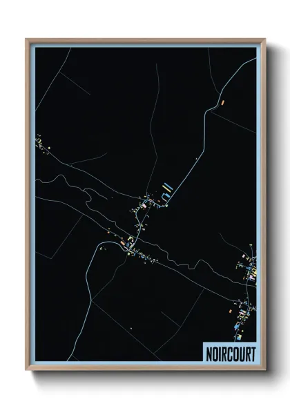 Une affiche de carte sur Noircourt