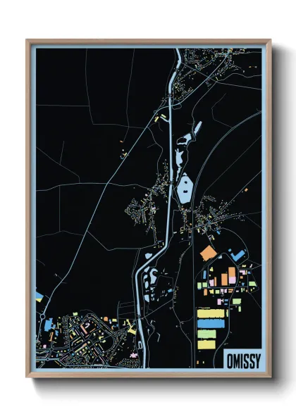 Une affiche de carte sur Omissy