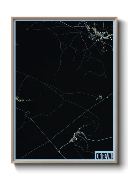 Une affiche de carte sur Orgeval
