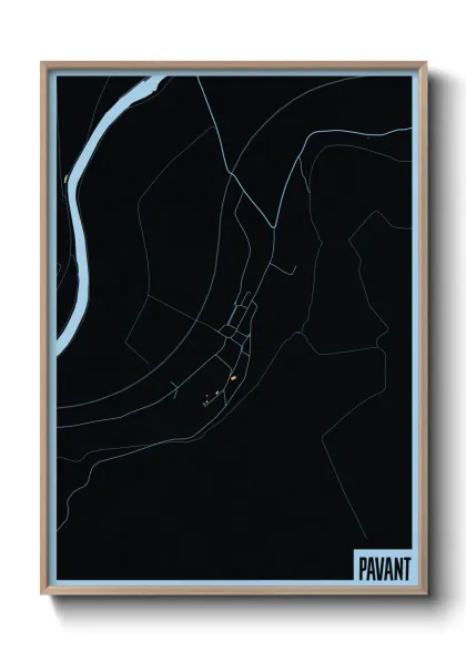 Une affiche de carte sur Pavant
