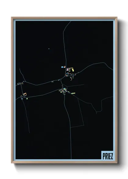 Une affiche de carte sur Priez