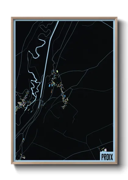 Une affiche de carte sur Proix