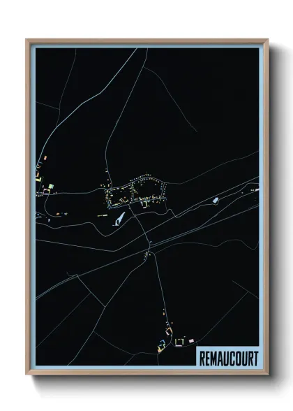 Une affiche de carte sur Remaucourt