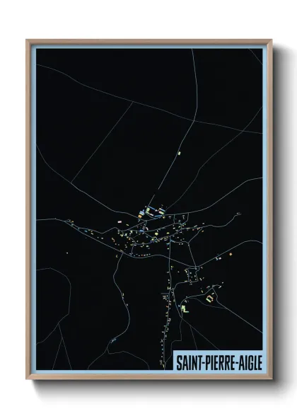 Une affiche de carte sur Saint-Pierre-Aigle