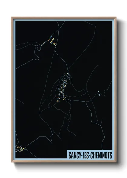 Une affiche de carte sur Sancy-les-Cheminots